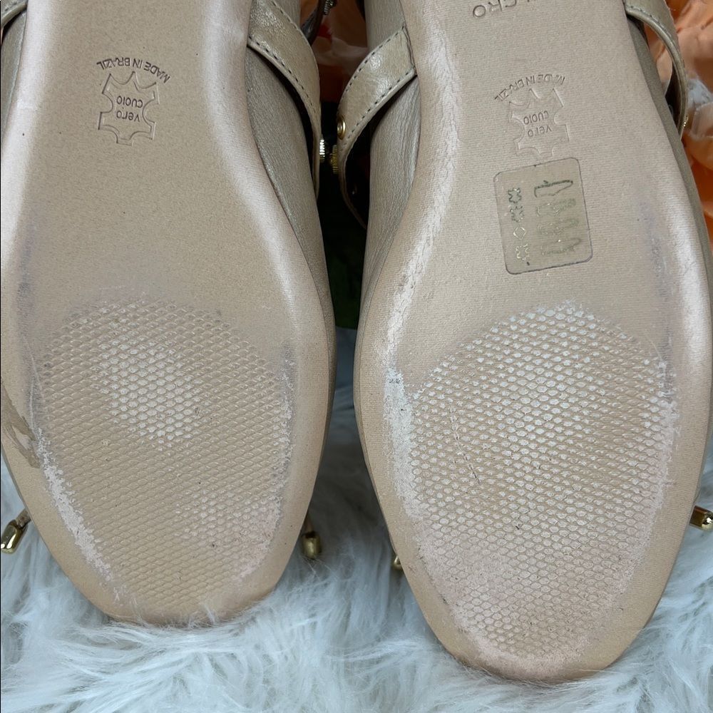 Anthropologie Pilcro Strappy Studded Ballet Flats Size 41 - Picture 9 of 10